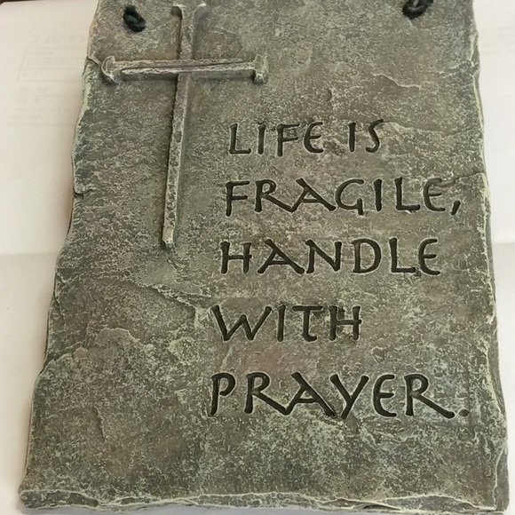 FINAL SALE PRICE “Life is Fragile, Handle With Prayer” Wall Art - Picture 2 of 4